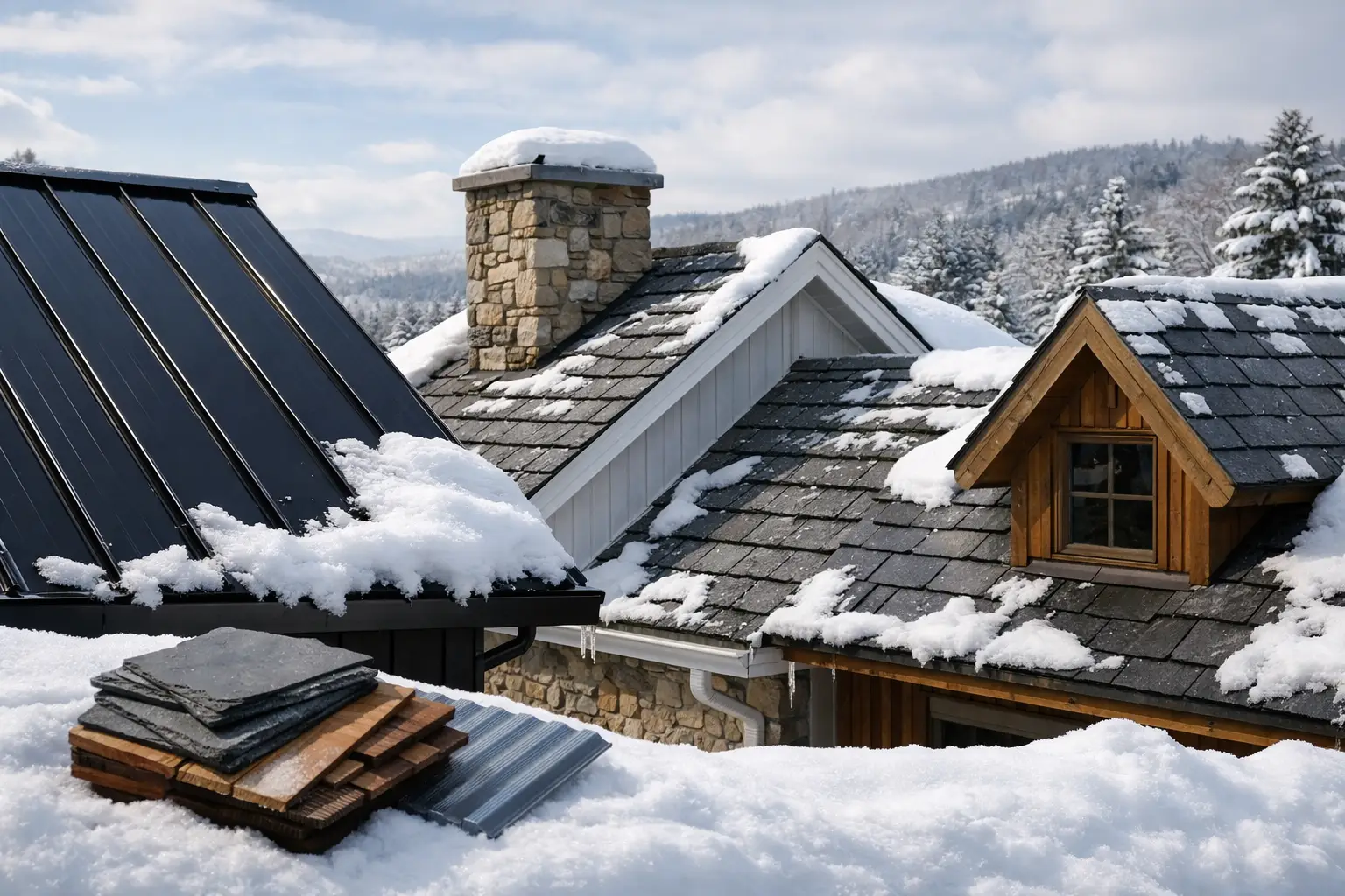 Best Roofing Materials for Snow in Connecticut