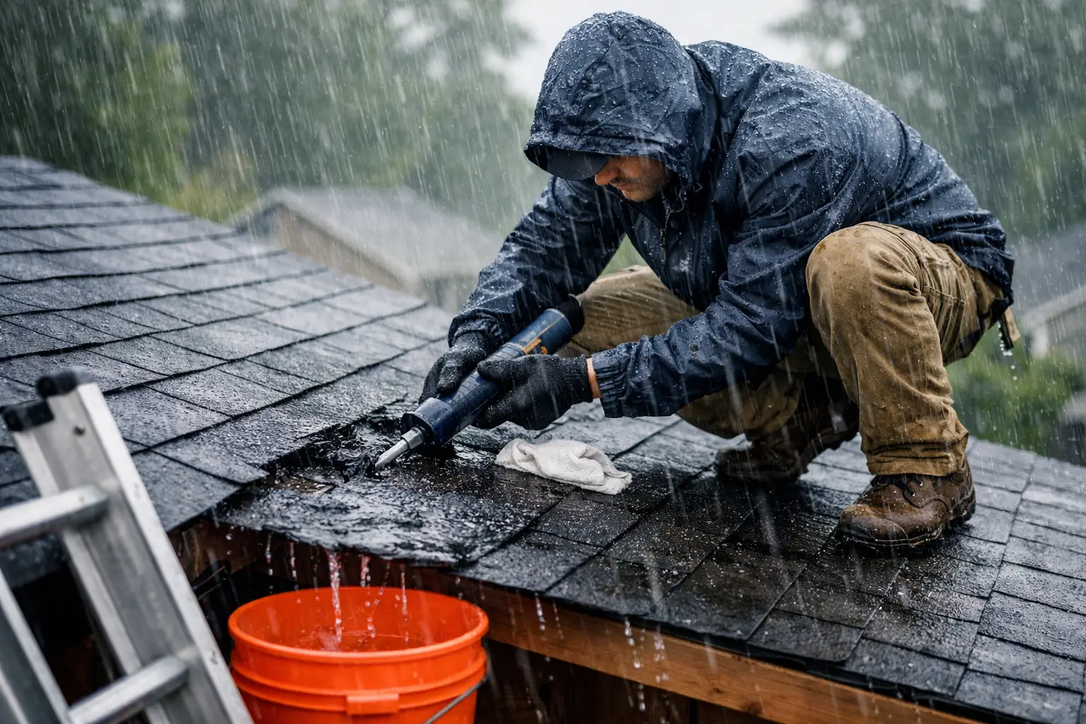 How to Fix a Roof Leak During Rain Safely