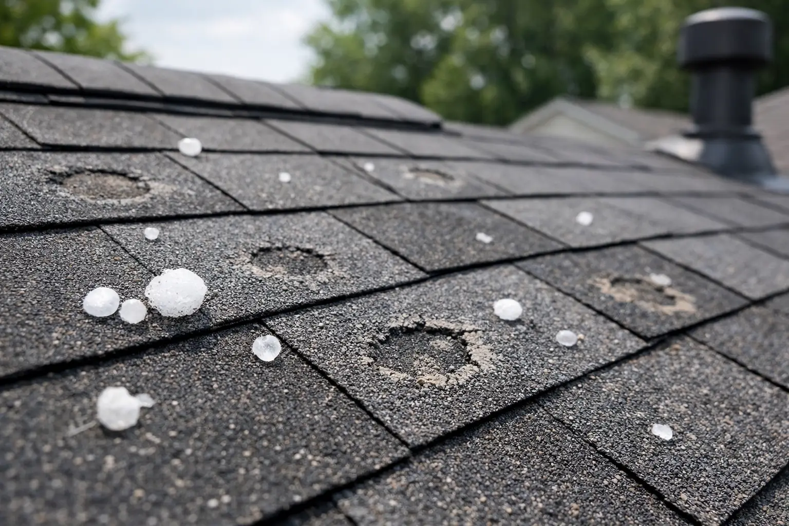 What Does Roof Hail Damage Look Like on a Roof?